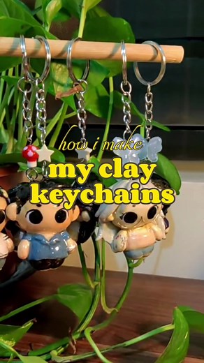 Learn how to make beautiful clay keychains | DIY craft tutorial
