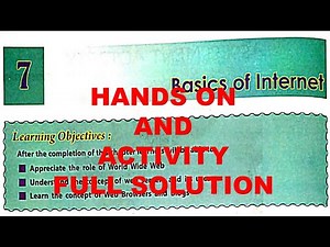 DAV CLASS 7 COMPUTER CHAPTER 7 | HANDS ON AND ACTIVITY | BASICS OF INTERNET | SOLUTION #dav