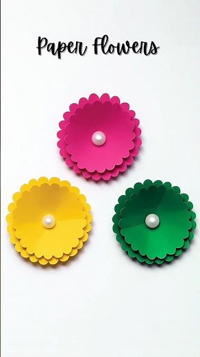 How to make paper flowers | Easy and Beautiful Flower Making with Paper #shorts #paperflower