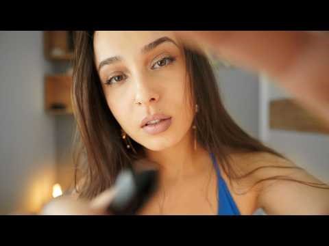 Covering Your Eyes to Melt You Into Sleep | ASMR Reiki [lens covering, face touching, soft spoken]