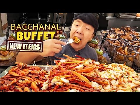 BIGGEST BUFFET in Las Vegas! Epic UNLIMITED Crab & Steak at Bacchanal Buffet in Caesars Palace