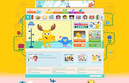 NickJr.com/Kids - 2010 - UI/UX Design