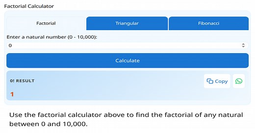 100 Factorial (100!) | Factorial Calculator