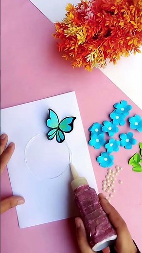 DIY Handmade Birthday Card with Computer Paper and Pearls | Craft Hacks by Adila