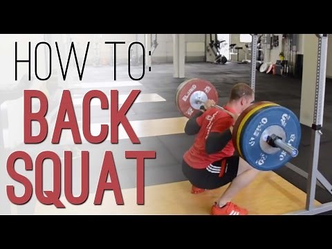 How to BACK SQUAT: How to Barbell Back Squat properly - exercise demo with perfect technique