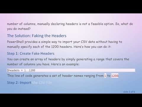 How to Import a CSV File with No Headers in PowerShell