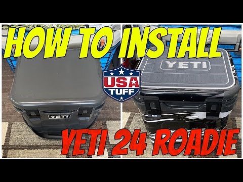 How to Install Cooler Wrap Skin on YETI Roadie 24 qt. Easy to install pre-cut pieces by USATuff