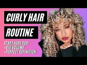Curly Hair Routine For Beginners | BIG VOLUME & DEFINITION 3A-3B Curls