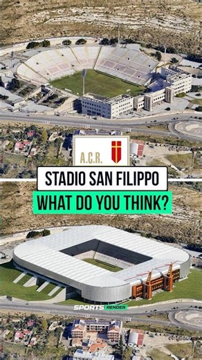 🇮🇹Modernising Messina Stadium in 20 Seconds! 🏟️🔥 #football #italy #stadium