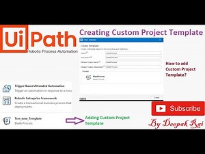 Creating Custom Project Template in Uipath | RPA Uipath