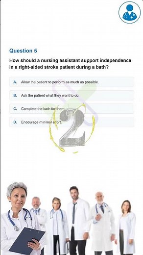 CNA Practice Test 2025 (Questions with Explained Answers 5/60 ) #shorts