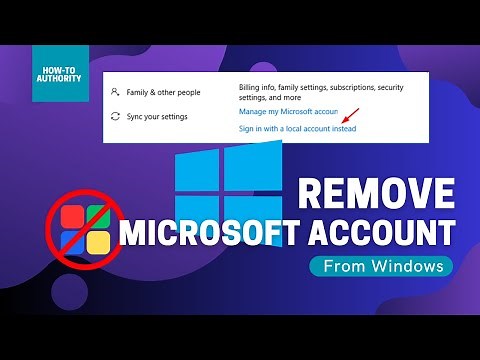 How to Remove a Microsoft Account from Windows