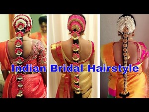 Wedding Hairstyle For South Indian Braid | indian bridal hairstyle | wedding Hairstyle step by step
