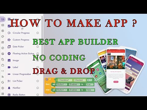 How to make your own Android apps in minutes without coding | drag & drop app builder