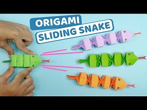 Origami Sliding Snake | Paper Snake That Moves!