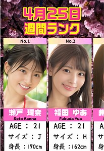 週間売筋ランキングTop10@04.25 紗倉まな13周年記念