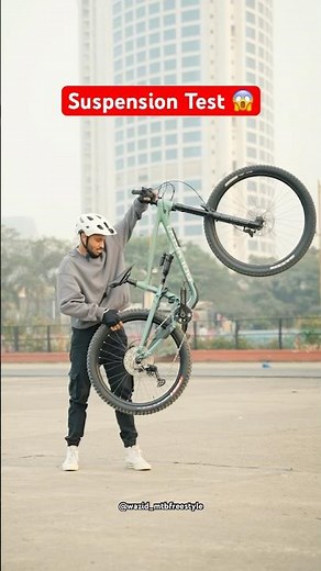 Suspension Test😱 #mtb #mtblife #bike #bikelover #biker #cycle #cycling #stunts #cyclestunt #stoppie