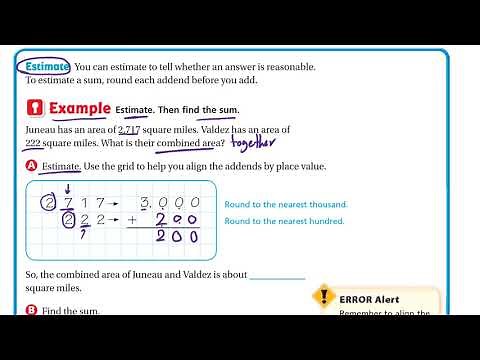 Go Math 4th grade Lesson 1.6 Add Whole Numbers