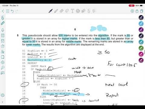 O Level Computer Science Pseudocode | Oct/Nov 2022 Q5(b) Past Paper | Ahsan Shakeel