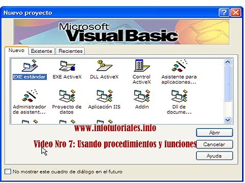 Curso de Visual Basic 6.0: Video Nro 7 - Usando funciones y procedimiento