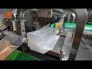 Automatic bread bag opener and twist tie packing machine production line.