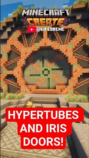 HYPERTUBES AND IRIS DOORS in Minecraft Create Mod! #minecraft #createmod #minecraftbuilding