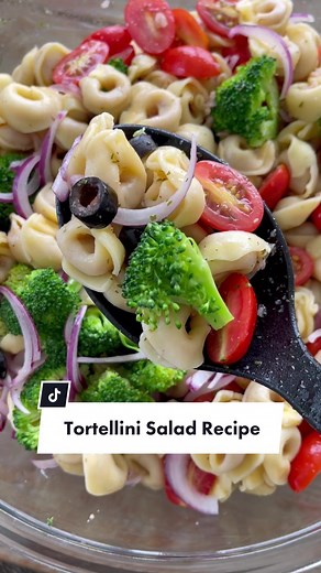 Delicious Healthy Tortellini Salad Recipe with Fresh Veggies and Homemade Vinaigrette