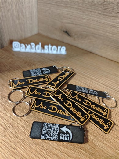 Two Side Company Logo Keychain: Custom 3D Printed Keyring - Etsy