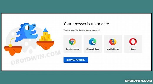 YouTube video links/URL redirecting to Your browser is up to date [Fixed]
