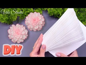 How to make Easy Tissue Paper Flowers DIY Paper Craft Tutorial