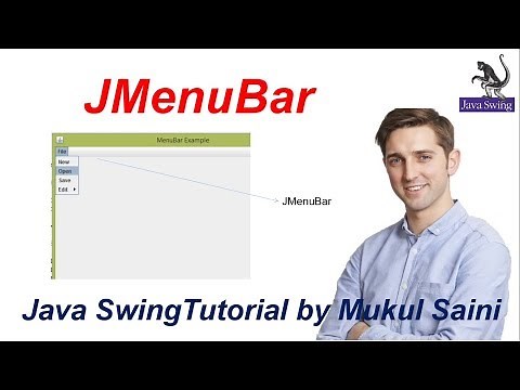 #12 Java Swing Tutorial | JMenuBar in Java Swing | How to create a menubar in JFrame