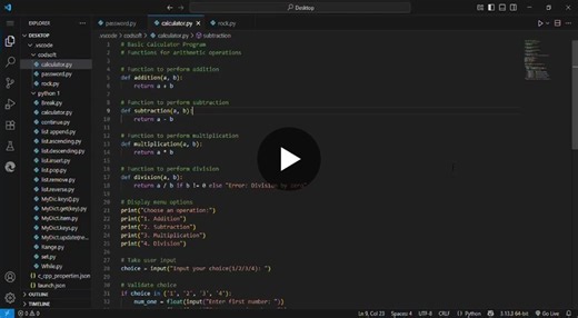 Just built a basic calculator using Python! 🧮 This project helped me understand the core concepts like input handling, conditional statements, and arithmetic operations. Proud to share this small… | Twinkle Sharma
