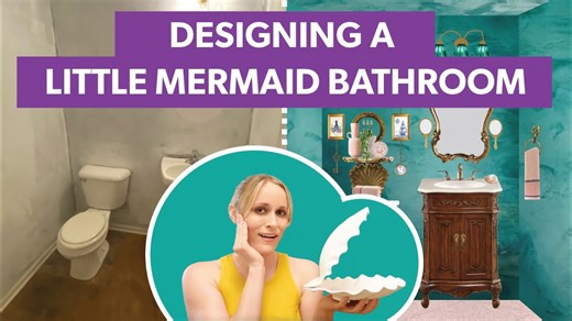 Mermaid-Inspired Bathroom Redesign with DIY Decor Hacks