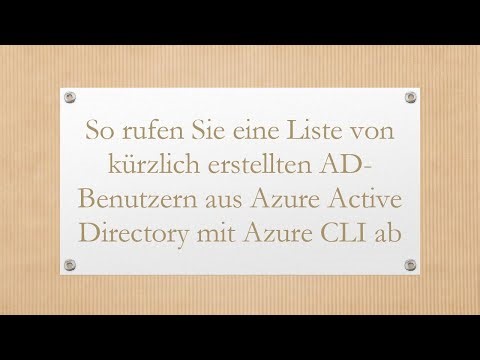So rufen Sie eine Liste von kürzlich erstellten AD-Benutzern aus Azure Active Directory mit Azure C