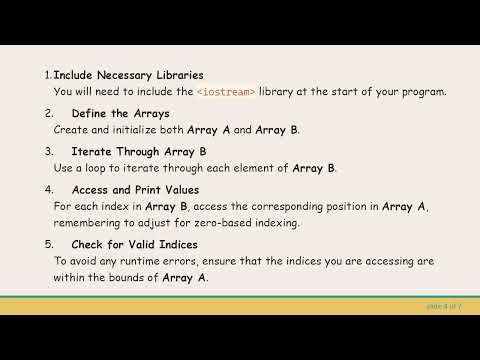 How to Print Integers from an Array Using Another Array in C+ +