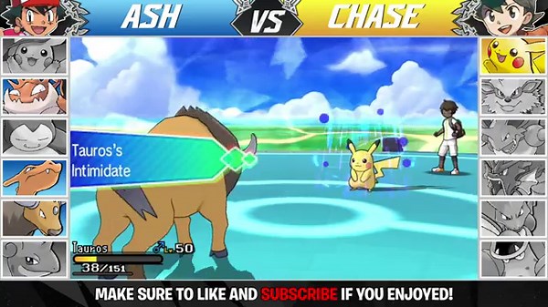Ash vs Chase - Pokemon Battle