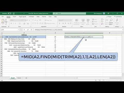 Remove leading spaces in Excel - Office 365
