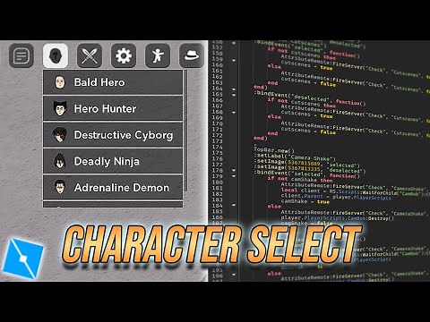 EASY TO MAKE CHARACTER SELECT PART 2 | Roblox Studio