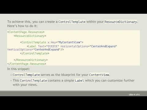 How to Use ContentView as a Resource Dictionary in Xamarin.Forms