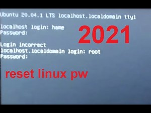 reset pw ubuntu 20.04 login incorrect