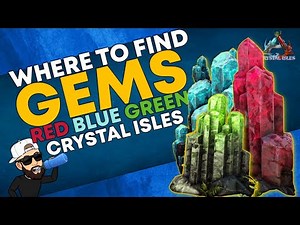 Ark Crystal Isles | Blue, Red and Green Gem Locations in Under TWO Minutes | Resource Guide