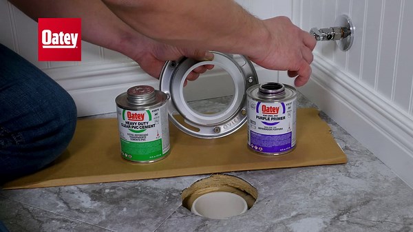 Oatey 3 in. PVC Twist-N-Set Open Toilet Flange 436542