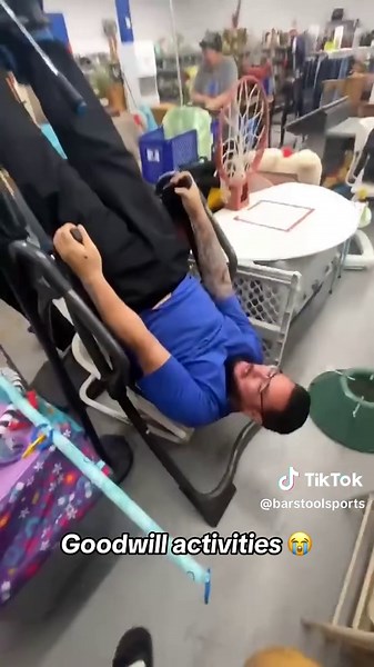 Bro Gets Stuck in a Hilarious Inversion Table Mishap