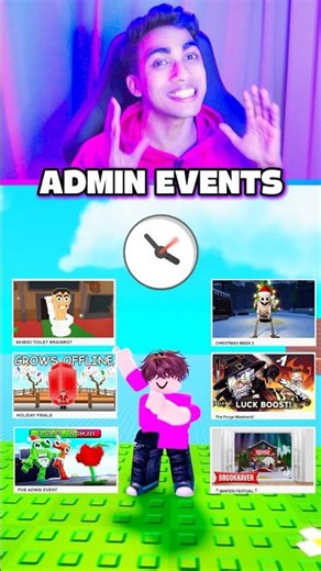 ALL ADMIN EVENTS TODAY IN ROBLOX 😍