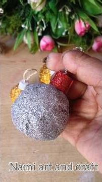 Christmas ball making at home /how decoration christmas ideas diy ball #diy #art #craft #subscribe