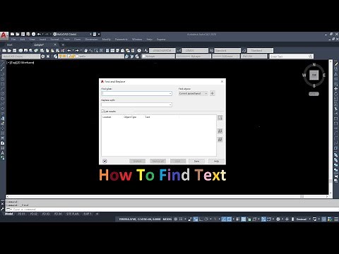 Find text in AutoCAD || Search text in AutoCAD