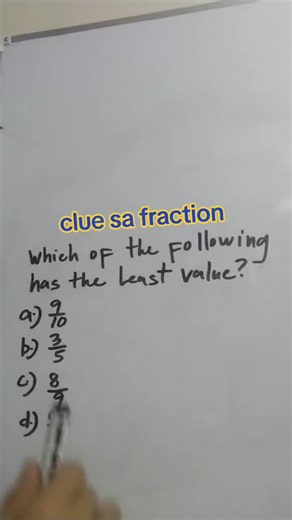 Analyzing Fractions: Finding the Least Value