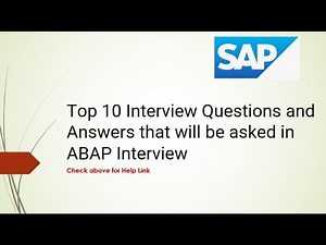 SAP ABAP- Top 10 Interview Questions and Answers in ABAP Interview