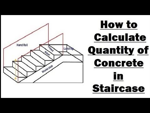 How to Calculate Concrete in Stair | Staircase Concrete Calculation Step by Step | Engr.tariq