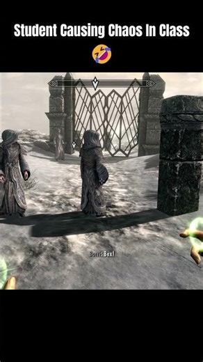 🤣 Dragonborn paralyzes the Greybeard master #skyrim
